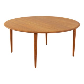 Vintage Danish Round Coffee Table by Peter Hvidt & Orla Mølgaard-Nielsen for France & Søn, 1960s For Sale