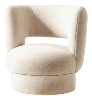 Ritual Armchair in White Bouclé from Moanne