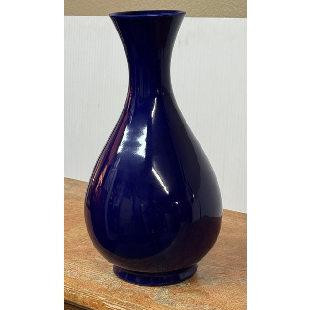 Design Plus Gallery presents the Pipa Form Glazed Ceramic Vase from Martino Interiors. A cobalt blue glaze covers the...