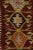 1940s 1940s Vintage Konya Kilim in Red, Beige-Brown and Orange Tribal Pattern For Sale - Image 5 of 8