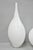 Decorative Modern White Bulbous Art Glass Vessel Vase by Lazy Susan - 2 Pc Set For Sale - Image 4 of 18
