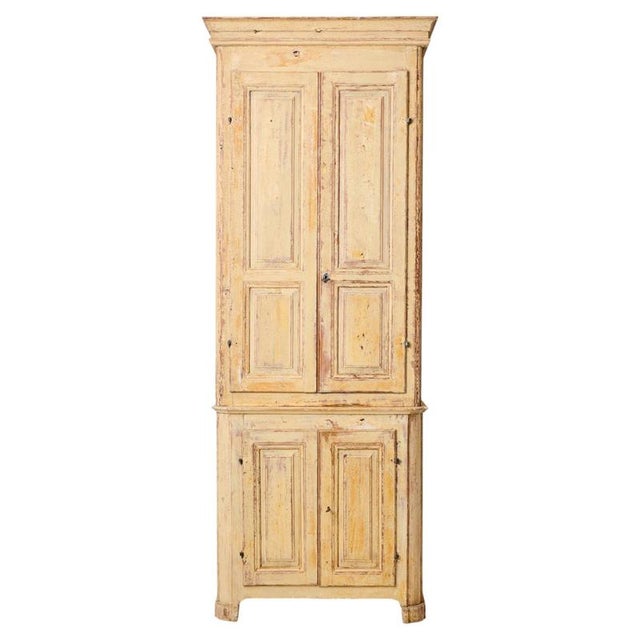 Antique Tall Narrow Pine Cabinet, Northern Sweden, 1810 For Sale - Image 13 of 13