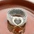 Traditional 1990s Tiffany & Co Estate Somerset Heart Ring Size 5.5 Sterling Silver 6.5 mm For Sale - Image 3 of 10