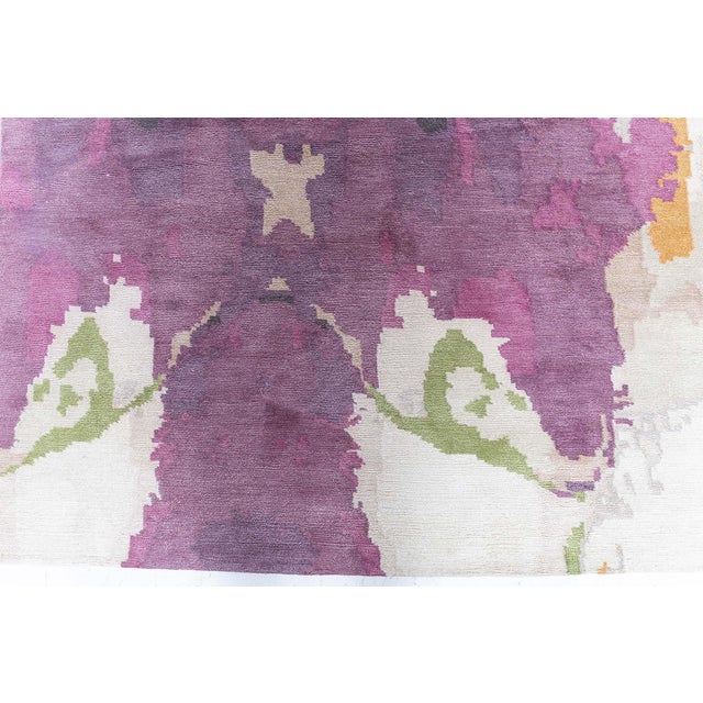 Contemporary “Madagascar” Rug by Eskayel – Handwoven Silk Modern Masterpiece from Tibet Size: 12'0" x 17'8" (365 x 538...