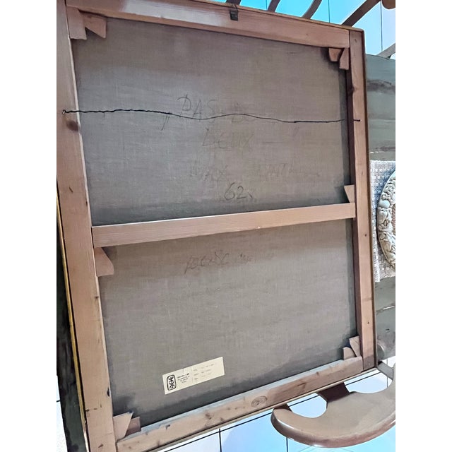 Burgundy Original 1962 Max Gunther “Pas-De-Deux” Oil Painting – Rome, Italy For Sale - Image 8 of 12