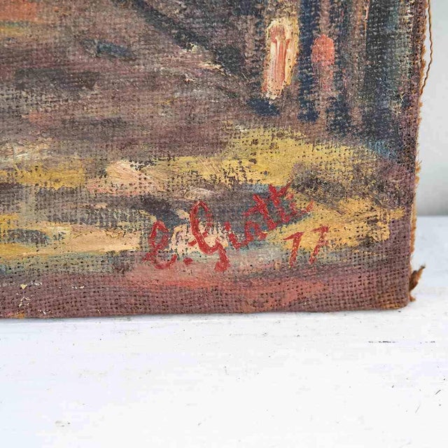 Cesare Giatti, Tunnel Painting, 1970s, Oil on Panel For Sale - Image 4 of 5
