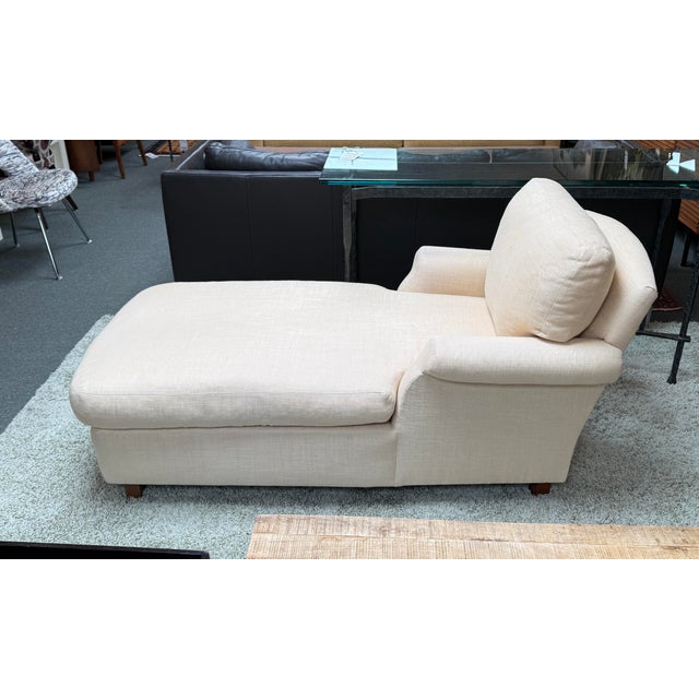 English Pottery Barn Livingstone Chaise Lounge, Tan For Sale - Image 3 of 11