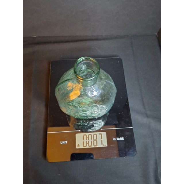 Antique Albany Glass Works Historical Flask Gi-28 Steamboat Sailboat Aqua Glass 1840s For Sale - Image 17 of 17
