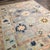 Turkish Oushak Rug in Soft Gray With Turquoise Border and Floral Motifs, 9' X 12' For Sale - Image 4 of 6