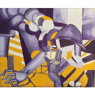 Neo-Cubist School Artist, 1960s, Oil on Canvas For Sale