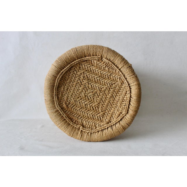 Wicker Pencil Reed Style Stool or Side Drinks Table For Sale In Miami - Image 6 of 11