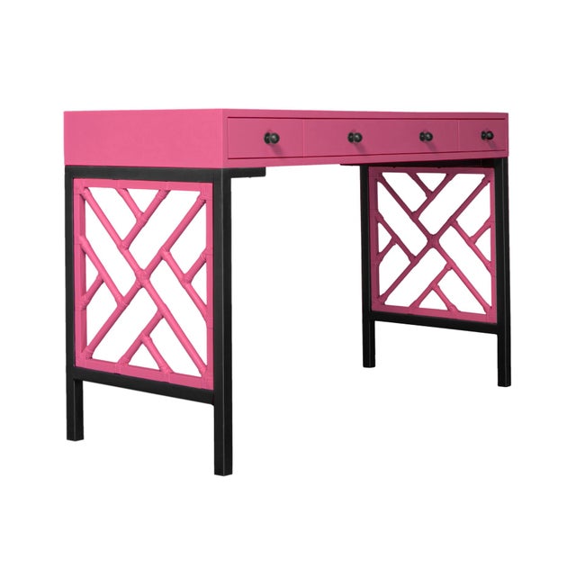 Chippendale Writing Desk - Pink For Sale - Image 9 of 9