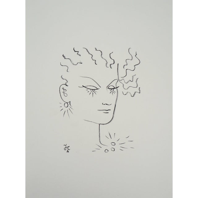 Jean Cocteau, The Pearl Set, Signed Lithograph For Sale