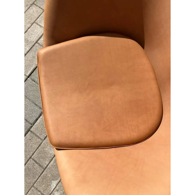 Fritz Hansen Egg Chair 07-'63 Cognac Camel Vintage Leather For Sale - Image 9 of 17