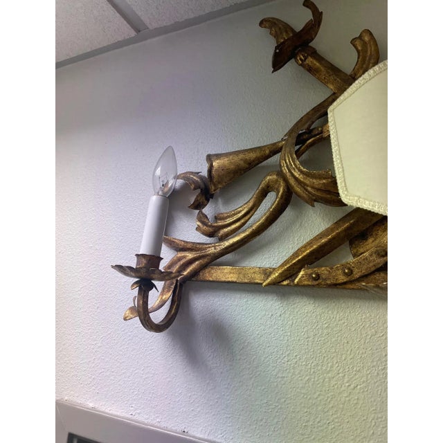 1990s Italian Tree Lights Iron Wall Sconces For Sale - Image 4 of 6