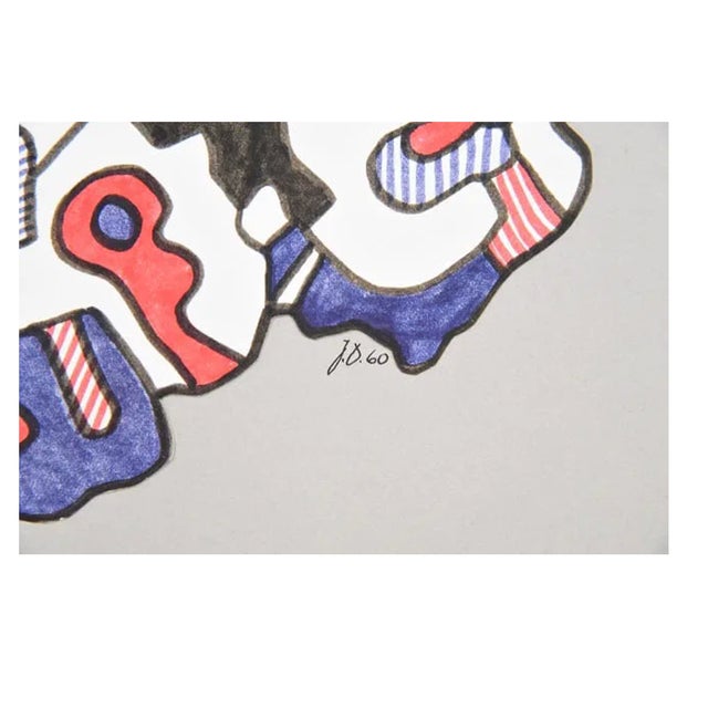 1960s 1960s Attributed to Jean Dubuffet, Marker on Paper, Titled Paysage, Initialed and Dated For Sale - Image 5 of 11