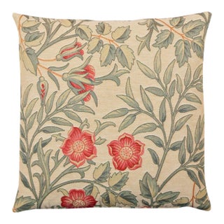 Large Pimpernel Tapestry Cushion With Feather Filler - 46x46cm (18"x18") For Sale