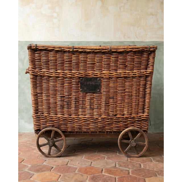 20th Century French SCNF Basket on Cast Iron Wheels, 1920s For Sale - Image 13 of 13