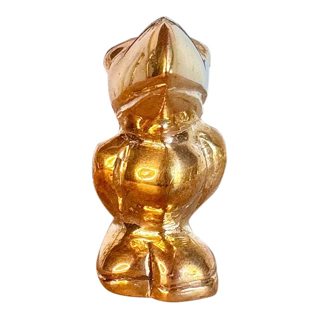 Vintage Kansas J Hawk Brass Paperweight Statue For Sale