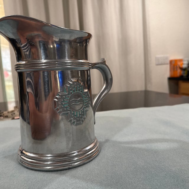Silver 1970s Wilton Armetale Vintage Pitcher For Sale - Image 8 of 10