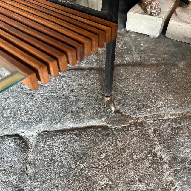 An Elegant 1960s Mid-Century Modern Italian Rectangular Cart For Sale - Image 11 of 12