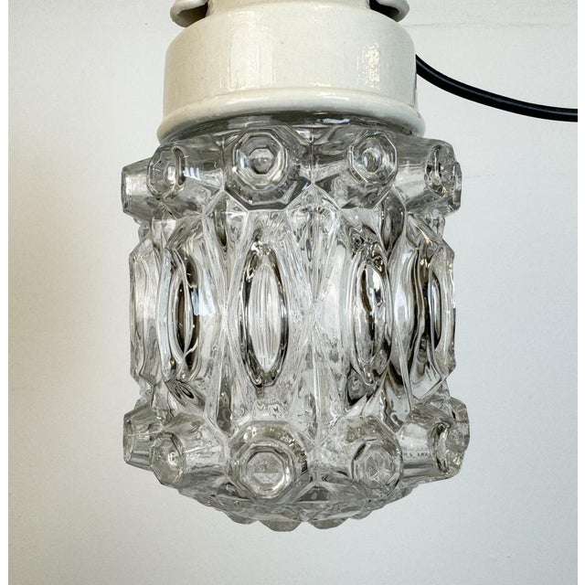 Vintage White Porcelain Pendant Light, 1970s For Sale - Image 4 of 15