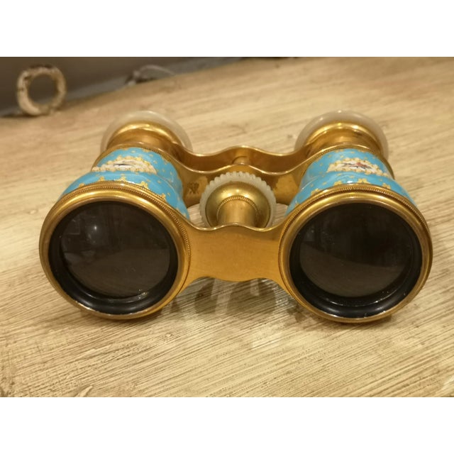 Blue Enamel Theater Glasses For Sale - Image 4 of 13