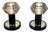 Saturn Style Table Lamps in Chromed Steel with Disc Shade, Set of 2 For Sale