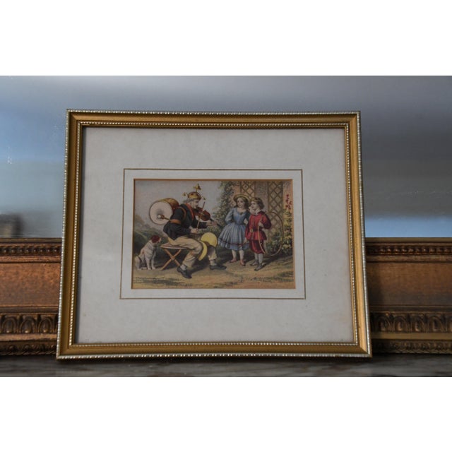 Set of 4 Antique Hand-Colored Pastoral Prints in Gilt Frames For Sale - Image 4 of 5