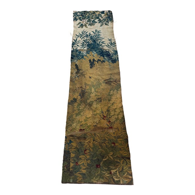 17th-Century Flemish Verdure Tapestry Fragment For Sale