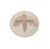 This charming vintage-inspired decorative ceramic charger plate features a beautifully hand-painted, stylized moth motif...