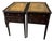 Stickley Pair Traditional Classics Series Two-Drawer Leather-Top Accent Side Table For Sale