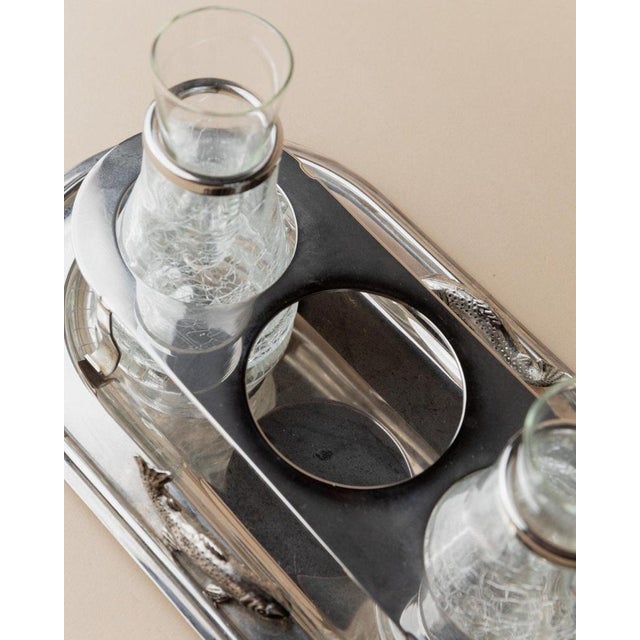 Mid-Century Silver-Plated Shot or Caviar Glasses with Tray, Italy, 1970s, Set of 4 For Sale - Image 8 of 13