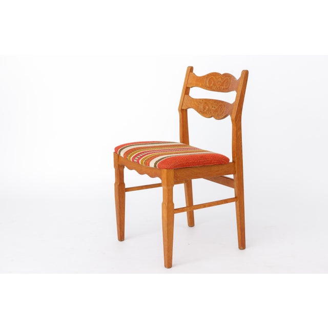 1970s Danish Modern Oak Dining Chairs by Henning Kjærnulf for EG Furniture, 1970s, Set of 4 For Sale - Image 5 of 10