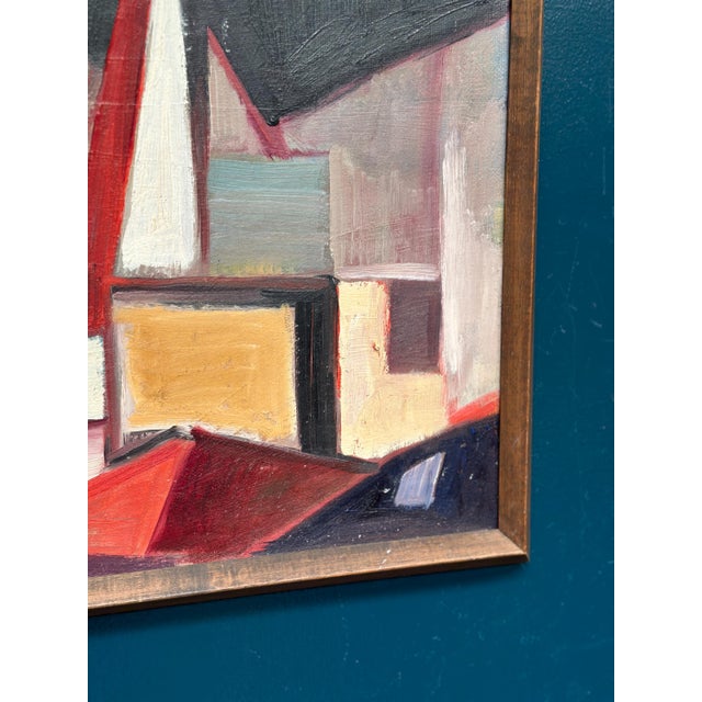 Leif Bodin, Facades, 1950s, Oil on Canvas, Framed For Sale - Image 6 of 18