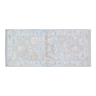 New Oushak Hand Knotted Wool Rug, 2'8x6 For Sale