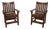 Pair of Stickley Mission Oak Arm Chairs For Sale