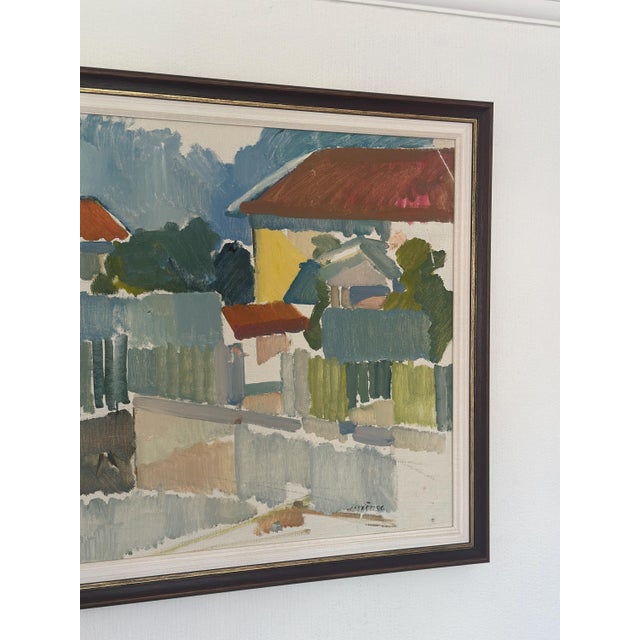 Alex Öberg, Moving Geometry, 1970s, Oil on Canvas, Framed For Sale - Image 9 of 14