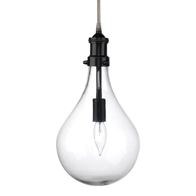 Kona Glass & Iron Pendant For Sale