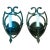 Late 20th Century Wrought Iron Wall Sconces- a Pair For Sale