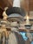 Early 20th Century Large Blue and White Chippy Wood Chandelier For Sale In Philadelphia - Image 6 of 14