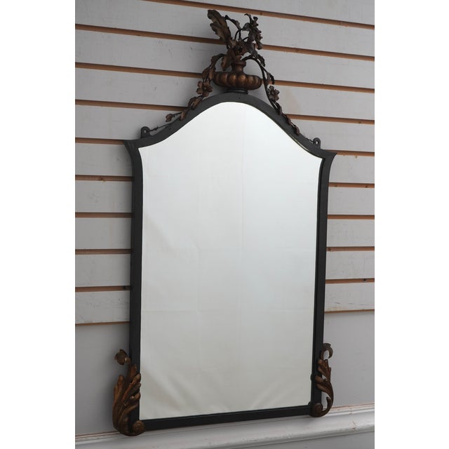 Vintage Wrought Iron Marble Top Console Table & Mirror For Sale - Image 10 of 16