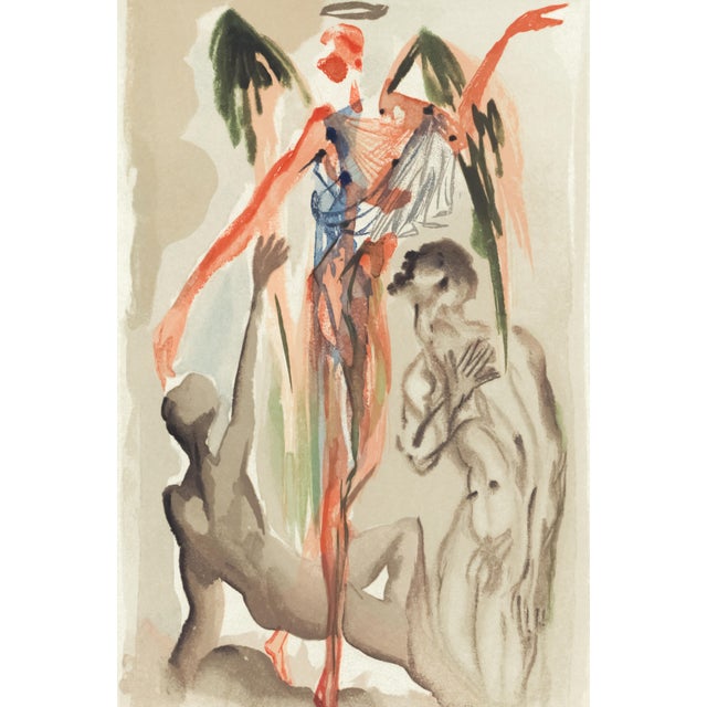 Abstract 1963 Dalí Divine Comedy Engraving Purgatoire Chant 31 "Vers l'Arbre De La Loi" (Towards the Tree of the Law) For Sale - Image 3 of 9