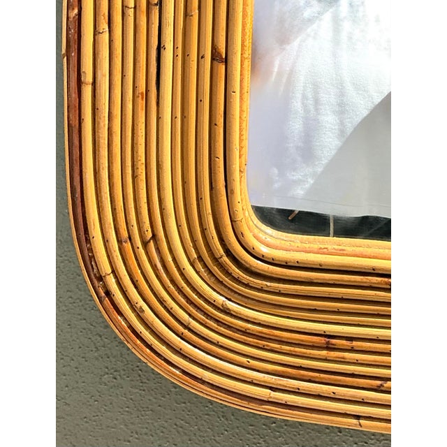 Vintage Tagged Gabriella Crespi Pencil Reed Mirror For Sale - Image 10 of 12