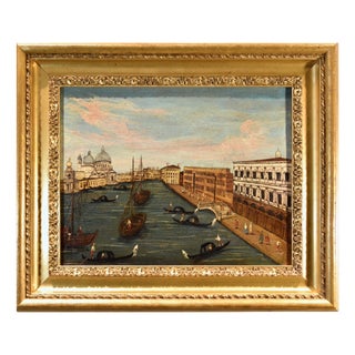 View of Venice Grand Canal Seascape, 1790, Oil on Canvas For Sale