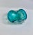 Italian Mid Century Seguso Murano Attributed Turquoise & Silver Averturine Dish For Sale - Image 9 of 17