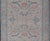 All-Over Hand Knotted Oushak Rug With Arabesque Design in Ivory and Blue Tones 4'11 X 6'10 For Sale - Image 4 of 12