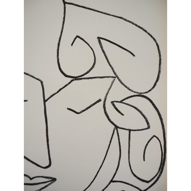 Modern Françoise Gilot, Woman with Closed Eyes, 1951, Original Lithograph For Sale - Image 3 of 4