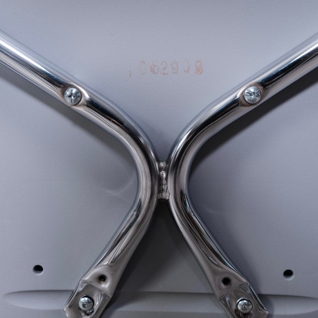 Air Jr Luxy Waiting Chairs in Gray and Burgundy Chrome Legs, Italy, Set of 3 For Sale - Image 17 of 18