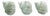 Pale Aqua Green Turbo Shells – Set of 3 For Sale